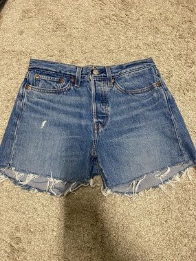 Levi’s 501 wedgie Blue Denim Cutoff Shorts